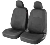 Walser 11846 Zipp-IT Derby Car Seat Cover with Zip, Premium Protective Covers, Normal Seats, 2 Front Seat Covers, Black