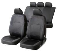 Walser Logan 11861 Premium Car Seat Covers with Zip, Zipp-IT Protective Covers Complete Set, 2 Front Seat Covers, 1 Rear Seat Cover Black/Red