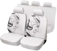 Walser 12684 Cotton Club Indian Style Car Seat Cover Complete Set, White