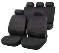 Walser Car Seat Cover Nashville Universal Seat Cover Complete Set Car Seat Covers 2 Front Seat Covers 1 Rear Bench Cover Black