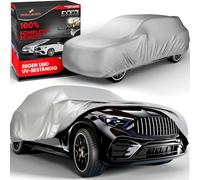 WALSER Car Cover Full Garage - All-Weather, 100% Waterproof & Weatherproof - UV/Rain/Snow/Dust/Wind Protection - Outdoor - Size 9 SUV/VAN Silver