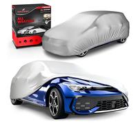 WALSER Car Cover Full Garage - All-Weather, 100% Waterproof & Weatherproof - UV/Rain/Snow/Dust/Wind Protection - Outdoor - Size 1 Silver
