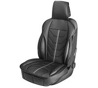 Walser Car seat cover Kimi, universal seat cover and protective pad in black - grey, seat protector for cars and vanss in racing look design
