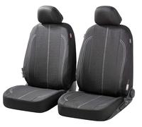 WALSER Car seat covers Tratto with zip-system, ZIPP-IT protective covers for front seats black 11853