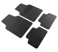 WALSER EVO universal rubber car mat set, anti-slip mats 4-piece, cut-to-size car floor mats, black 28038