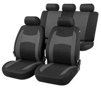 Walser Fairmont Universal Car Seat Covers Set - Full Set, 2 Front & 1 Rear Seat Covers, Black/Grey, Premium Upholstery Protection