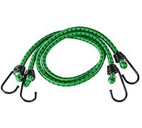 Walser Luggage Straps with Hooks, Tensioning Rubber Set 2 x 60 cm Green, 2 Tie Down Straps with Hooks, Luggage Strap, Tension Rope, Expander Set, Rubber Tensioner Green