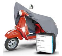 WALSER Motorbike cover waterproof S Rated Very Good* Cover Waterproof, Scooter Cover, Cover compatible with Vespa, Motorcycle Cover, Scooter Cover grey 185x90x110 cm