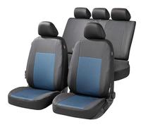 WALSER Premium car seat covers Ardwell with zip-system, ZIPP-IT protective cover complet set for front seats & back seat black/blue 11868