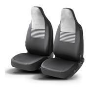 Walser Premium car seat covers Gordon with zip-system, ZIPP-IT protective covers for front seats black/grey 11866