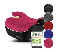 WALSER Premium Children's Booster seat car, Child seat car Andy 125-150 cm, Child Booster seat car Latest Standard 2024 ECE R 129 Black/Pink