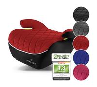 WALSER Premium Children's Booster seat car, Child seat car Andy 125-150 cm, Child Booster seat car Latest Standard 2024 ECE R 129 Black/red