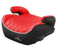 WALSER Premium children's booster seat car ISOFIX, child seat 125-150 cm, children booster car Andy latest standard 2024 ECE R 129, booster child black/red