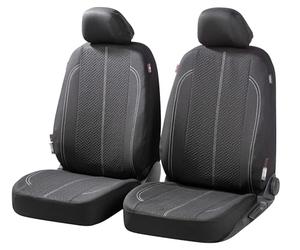Walser Tratto Car Seat Covers with Zip, Zipp-IT Protective Covers, 2 Front Seat Covers, Black 11853