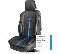 Walser Universal Front Seat Cover For Car Kimi Black And Blue Faux Leather