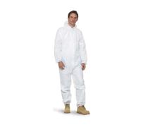 Walsh - Blyth Keepclean Standard Disposable Hooded Coverall White Large
