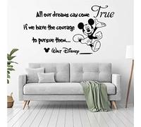 Walt Disney All Our Dreams Come True - Self Adhesive Vinyl Wall Art Decal, Mural, Transfer, Gloss or Matt Finish, 75 Colours, 5 Sizes, Interior or Exterior use, Easy to Apply, Instructions provided