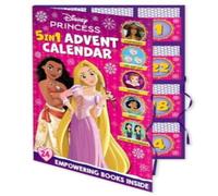 Walt Disney Disney Princess: 5-in-1 Advent Calendar Paperback Book Walt Disney Multicolor