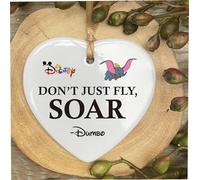 Walt Disney Dumbo Fly Soar Quote Ceramic Heart Shape Plaque Gift Sign cr11