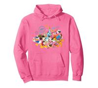 Walt Disney World 50th Anniversary Mickey and Friends Pullover Hoodie, Adult Unisex, Bright Pink, XX-Large