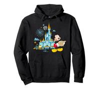 Walt Disney World 50th Anniversary Mickey Magic Castle Pullover Hoodie, Adult Unisex, Black, Large