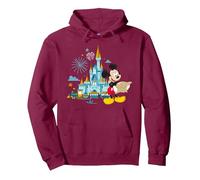 Walt Disney World 50th Anniversary Mickey Magic Castle Pullover Hoodie, Adult Unisex, Burgundy, XX-Large