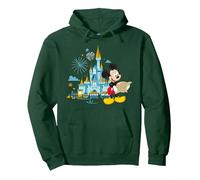 Walt Disney World 50th Anniversary Mickey Magic Castle Pullover Hoodie, Adult Unisex, Dark Green, Medium