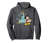 Walt Disney World 50th Anniversary Mickey Magic Castle Pullover Hoodie, Adult Unisex, Dark Heather Grey, Small