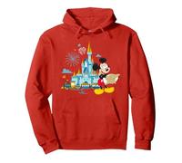 Walt Disney World 50th Anniversary Mickey Magic Castle Pullover Hoodie, Adult Unisex, Red, Small