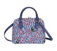 Walter Crane Almond Blossom & Swallow Handbag - Vintage Arts & Crafts Tote - Elegant Faux Leather Shoulder Bag for Women - Stylish & Spacious Literary Purse (Blossom and Swallow, CONV-BLOS)