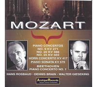 Walter Gieseking - Mozart: Piano Concertos Nos 9, 20, 25 Horn Concerto, Piano Sonata/ Beethoven: Piano Concerto No. 1