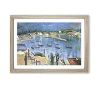 Walter Gramatte Harbour Framed Print | A2 Oak Framed Wall Art | Ready to Hang | Modern Nature Picture | Living Room Bedroom Lounge Office