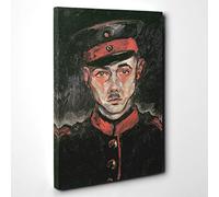 Walter Gramatte Self Portrait as a Soldier Canvas Print | Gallery Wrapped 30mm Frame Wall Art | 30x20 inches | Ready to Hang | Modern People Picture | Living Room Bedroom Lounge Office