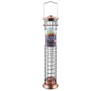 Walter Harrison's Copper Plated Die Cast Wild Bird Suet Roll and Fat Ball Hard-Wearing Hanging Feeder - 40 cm
