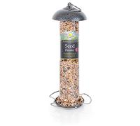 Walter Harrison's Hammered Silver Wild Bird Hanging Seed Feeder - 30 cm