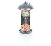 Walter Harrison's Mini Peanut & Suet Hanging Feeder, Hammered Silver, 20 cm