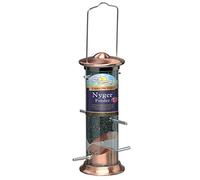 Walter Harrison's Nyger Seed Copper Plated Die Cast Wild Bird Hard-Wearing Hanging Feeder - Small - 20 cm