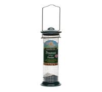 Walter Harrison's Peanut and Suet Green Die Cast Wild Bird Hard-Wearing Hanging Feeder - Small - 20 cm