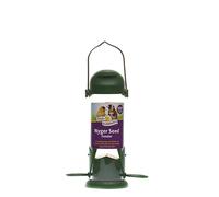 Walter Harrison's Wild Bird Flip Top Green Hanging Nyger Seed Feeder - Small - 22 cm