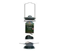Walter Harrison's Wild Bird Nyger Seed Feeder, Green, 20 cm Small | Durable Die-Cast Metal, Easy Fill Design, Simplified Cleaning, Ideal for Small Birds