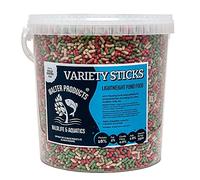 Walter Products Wildlife and Aquatics Variety Sticks (10L Tub) | Pond Fish Food for Goldfish, Koi and all Cold Water Pond Fish | Floating Fish Food Pond Sticks in Stay Fresh EasyTubs and Refill Bags