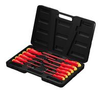 Walter Steel Magnetic Screwdriver Set, 11-Piece Professional Screwdriver Set Made of Chrome Vanadium Steel, 5 Slotted & 5 PH & 1 PZ Screwdriver Set, for Attaching and Loosening