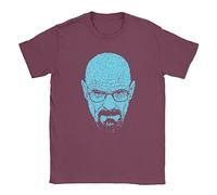 Walter White Mens T-Shirt Medium Maroon Breaking Bad Cool Present