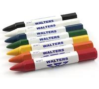 Walters WWT Timber and Metal Industrial & Trade Wax Crayons, Red, Box 12
