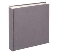 Walther Cloth Grey Slip-In Photo Album - Holds 200 6x4 Photos with Memo Pages &