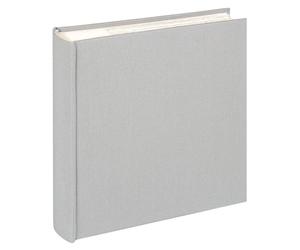 Walther Cloth Light Grey Slip-In Photo Album - Holds 200 6x4 Photos with Memo Pa