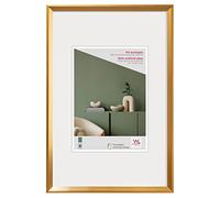 walther design Desire DEX318G Picture Frame with Art Glass, Plastic Frame, 13 x 18 cm, Gold