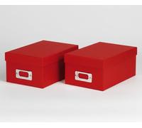 walther design - Fun FB-115-RD Storage Boxes, Red, Pack of 2