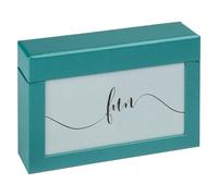 walther design Fun Storage Box, Petrol Green, 100 Photos 10 x 15 cm