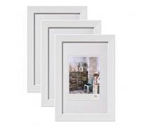 walther design - Grado HI030W3 Picture Frames, White, 20 x 30 cm, Pack of 3 Wooden Frames